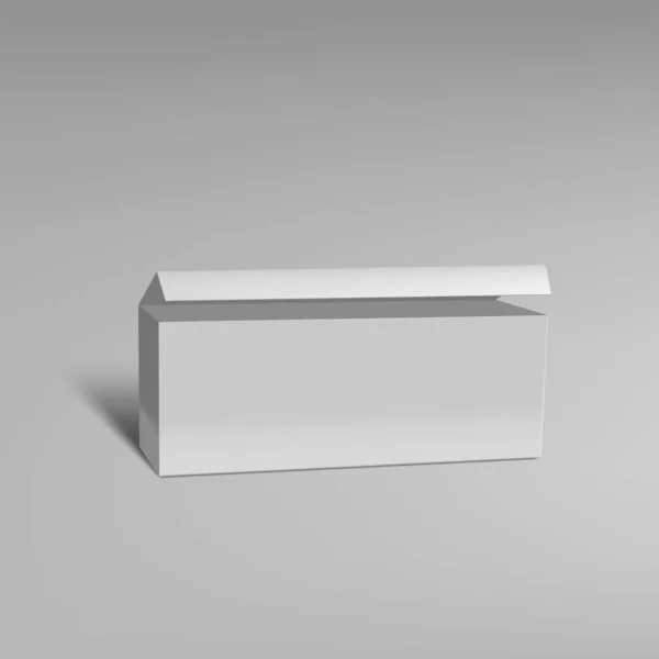 Caja Cartón Blanco Realista Vector Eps10 — Vector de stock