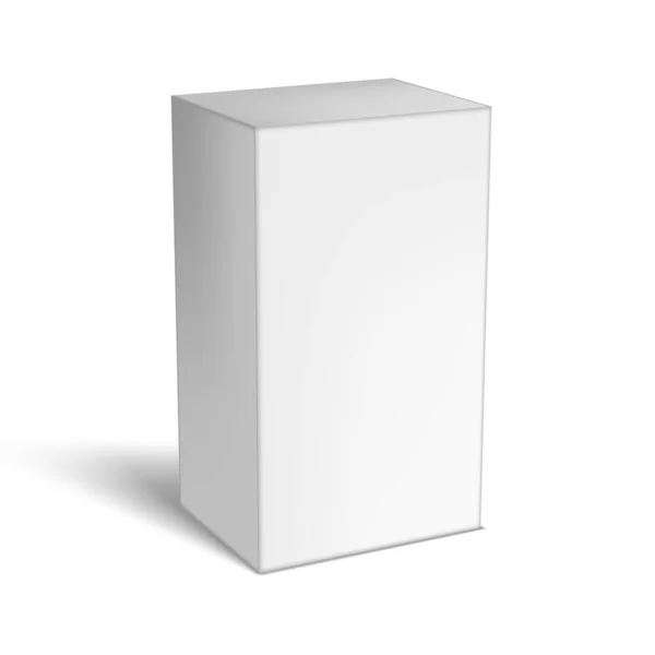 Scatola Cartone Bianco Realistico Vettore Eps10 — Vettoriale Stock