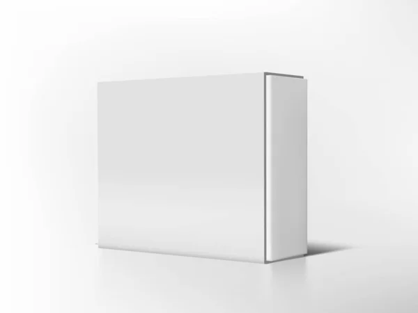 3D реалистичный белый картонный ящик для Sofware — стоковый вектор