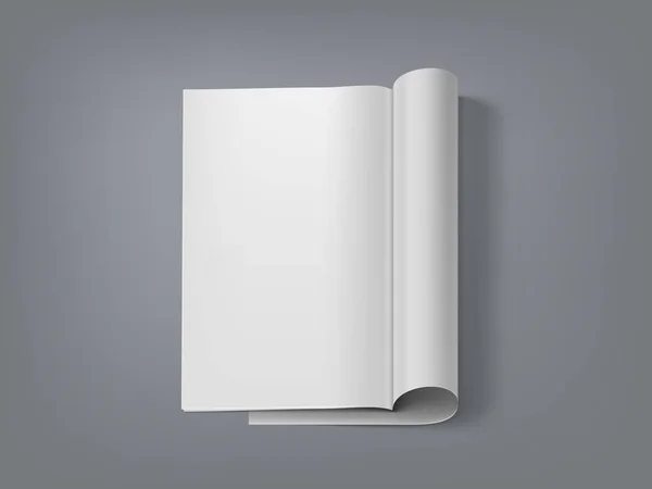 あなたのコンテンツのための明確なページを持つ3D雑誌 — ストックベクタ