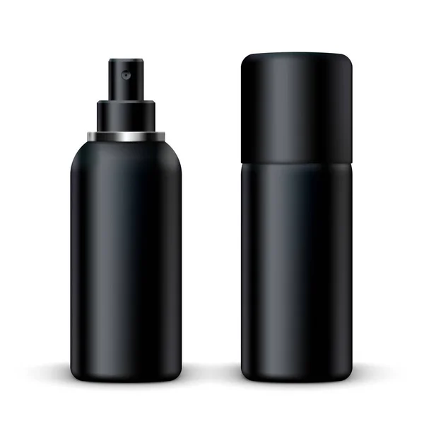 3D Blank Metal Spray Deodorant flaska med lock — Stock vektor