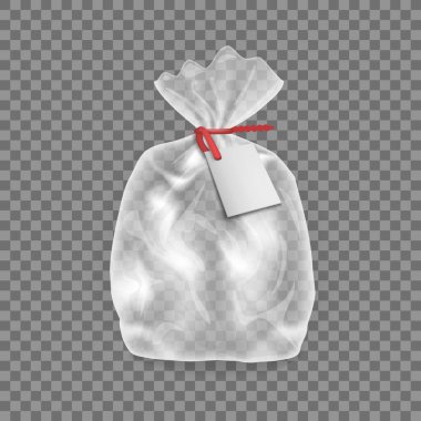 Kırmızı Kayışlı Boş Plastik Hediye Paketi