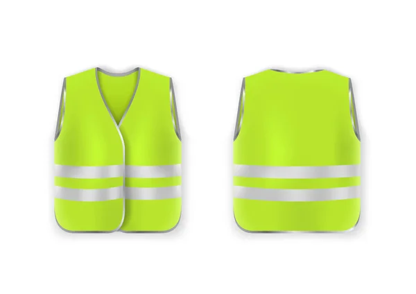 Güvenli Yelek Yansıtıcı Koruma Gömleği Koruyucu Ceket — Stok Vektör