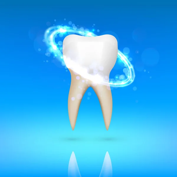 Dental Clinic 3D concepto de blanqueamiento dental AD — Archivo Imágenes Vectoriales