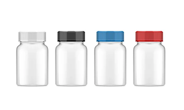 Realistische Plastikflasche für medizinische oder andere Zwecke — Stockvektor