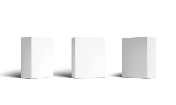 Διάφορα γωνία 3D κενό κουτί συσκευασίας σετ — Διανυσματικό Αρχείο
