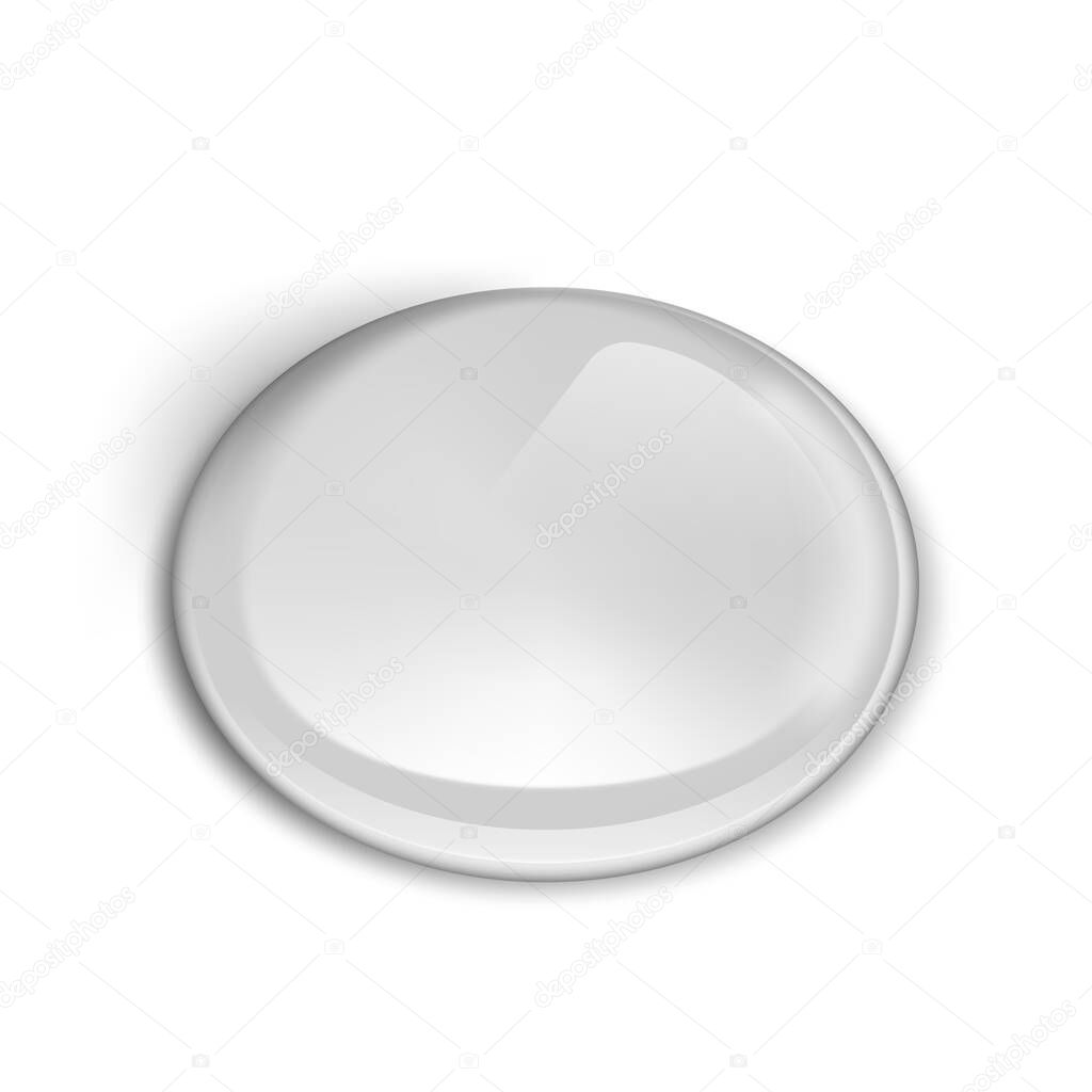 Blank Dome Stickers For Branding Or Presentation. EPS10 Vector