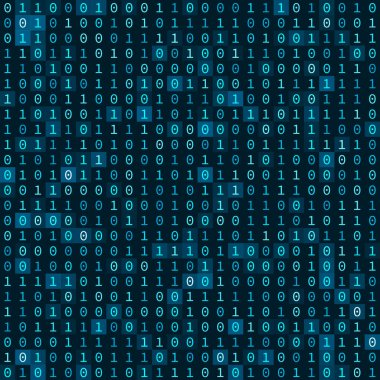 Basit Mavi İkili Bilgisayar Kodu Kusursuz Desen