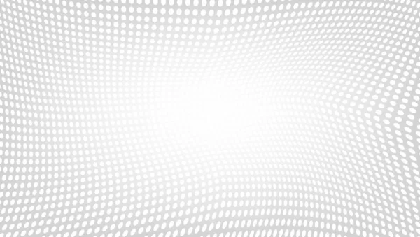 Geometric Dot Mesh Gradien Gelombang Halftone Kembali - Stok Vektor