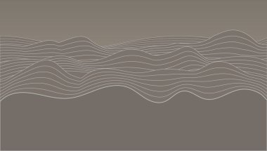 3D Soyut Yükseklik Katılımı Topografi Çizgisi Haritası