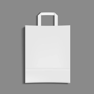 Beyaz Arkaplanda Gölgesi Olan Kağıt Torba