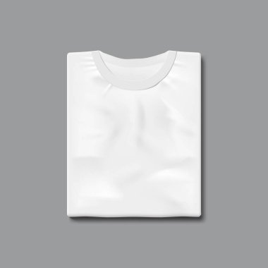 Beyaz Boş Tişört Şablonu. Üst Görünüm