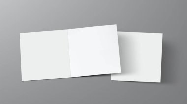 Ön ve Arka Tarafı Açık Yarısı Kağıt Broşür