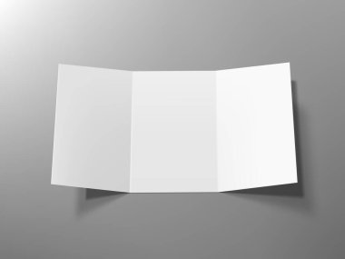 3 Boyutlu Üç Katlı Kağıt Kitapçığını Gölgeyle Aç