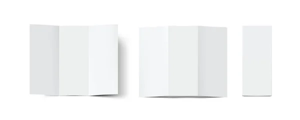 Önde ve arkada Üç Katlı Kağıt Broşür