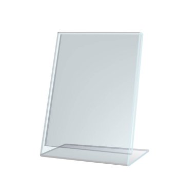 3D Şeffaf Akrilik A4 Kağıt Sayfası. EPS10 Vektörü