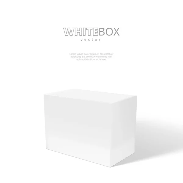Λευκό Κουτί Σκιά Απομονωμένη Στο Παρασκήνιο Διάνυσμα Eps10 — Διανυσματικό Αρχείο