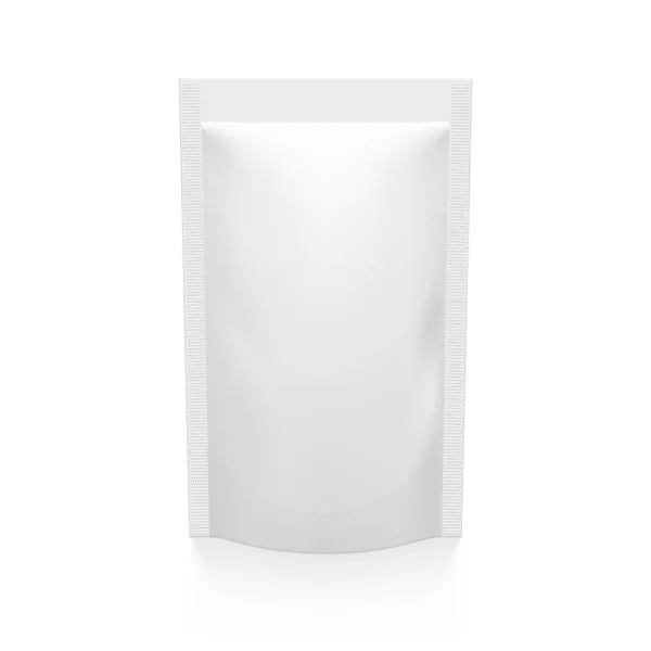 クリアホワイトポーチ箔プラスチック包装 Eps10ベクトル — ストックベクタ