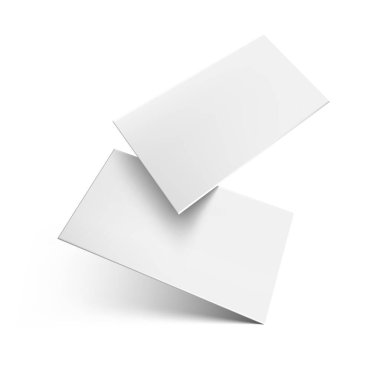 Gölgeli 3D Beyaz Uçuş Kartları