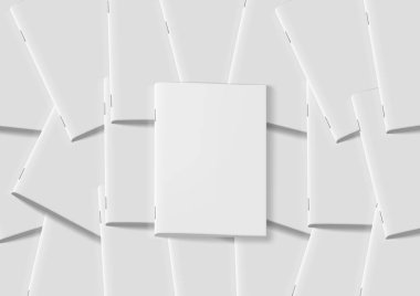 Gerçekçi Boş A4 Çift Katlı Kağıt Broşürü