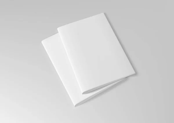 Folheto de papel bifold A4 claro em branco realista — Vetor de Stock