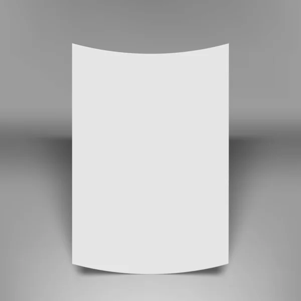 Plantilla de folleto claro 3D aislada en gris — Vector de stock