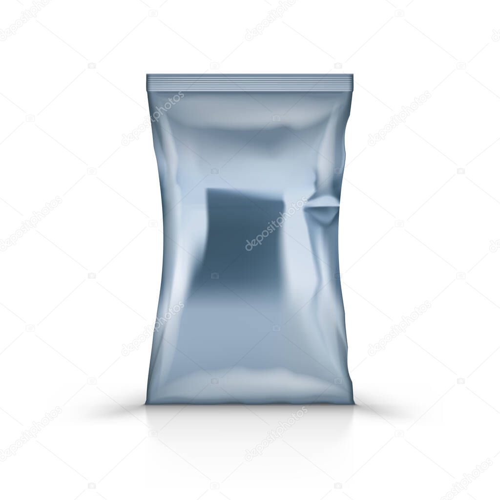 3D Empty Vertical Sealed Plastic Foil Bag