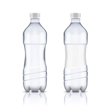 Etiketsiz ve Plastik Temiz Su Şişesi