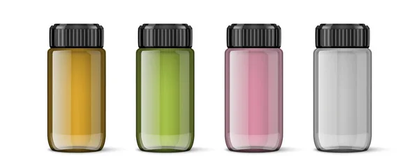 3D-Flasche mit Sonnenblume, Oliven und Rose — Stockvektor