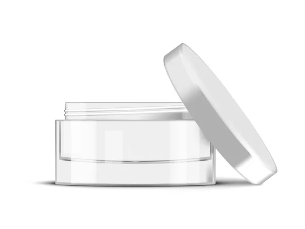 Порожнє скло косметичний крем Jar для вашого продукту — стоковий вектор