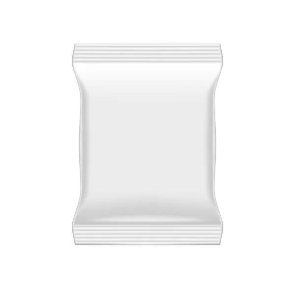 Paquete de almohada de comida delgada aislada en blanco — Vector de stock