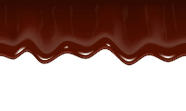3D nahtloses Muster des Schokoladenmassenflusses — Stockvektor