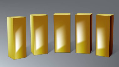 3B Altın Kapalı Temiz Karton Kutu Kutusu Ayarlandı