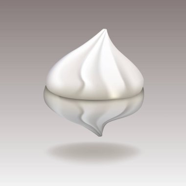 Tatlı üzerine beyaz krem şanti kapağı.