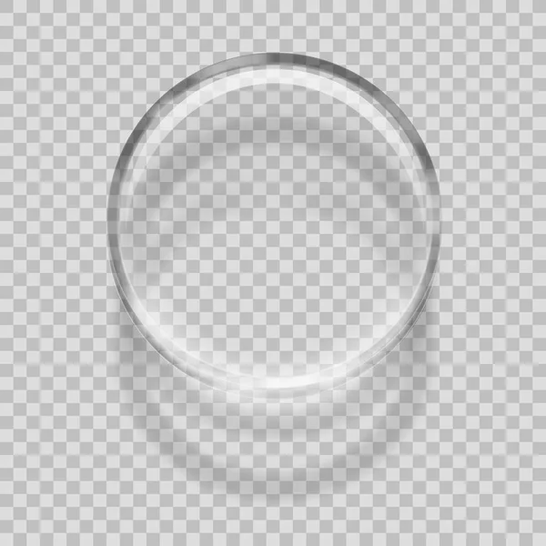 Verre transparent Stérile Petri Dish Top View — Image vectorielle