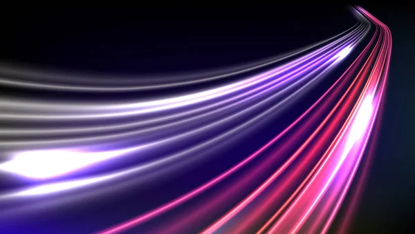 3D levendige kleur Motion Blured Light Trails — Stockvector