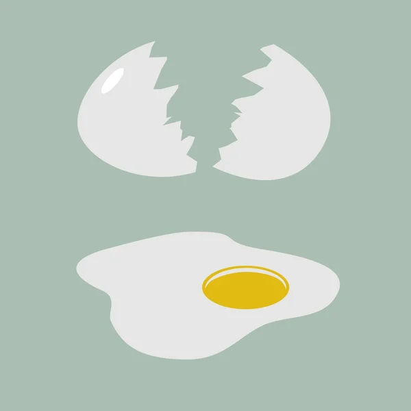 깨진된 달걀 — 스톡 벡터