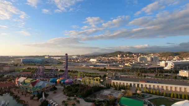 View top amusement and Olympic Park Sochi — Stock Video