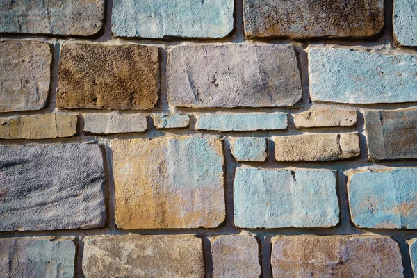 Стіна з кам'яної цегли. фон і текстура бруківки . — стокове фото
