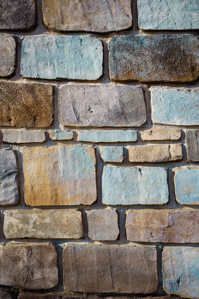 Стіна з кам'яної цегли. фон і текстура бруківки . — стокове фото