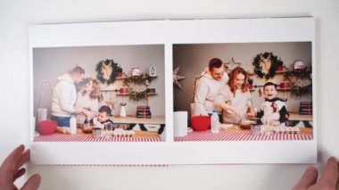 Üst Manzara. Yeni Yıl aile fotoğraf çekimlerinden bir fotograf sayfası açılır.