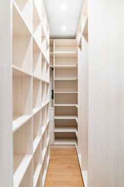 Yeni soyunma odası. Daire için depolama sistemi.