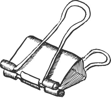 El Drawn Doodle stil vektör bağlayıcı klibi