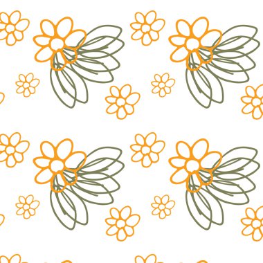 El ile sorunsuz vektör desen çiçek baskı veya moda tasarımı için bir doku olarak kullanmak için hazır çizilmiş. Ayrıca şablon veya broşür kapak ambalaj olarak iyi. 