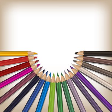 Gerçekçi renk kalem seti