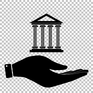 Tarihi bina. Düz stil ikonu