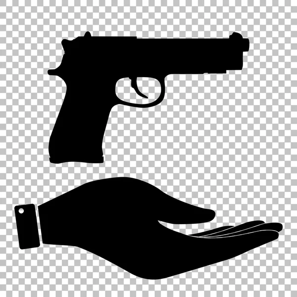 Gun sign. Flat style icon — Stock Vector