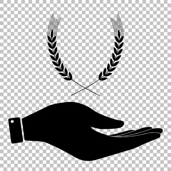 Пшеничный знак. Иконка плоского стиля — стоковый вектор