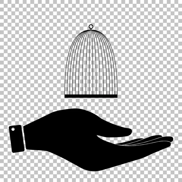 Птах клітці знак — стоковий вектор