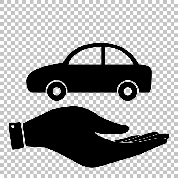 Panneau de voiture. icône de style plat — Image vectorielle